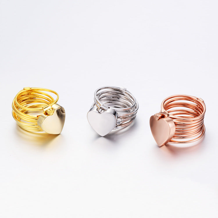 Love Bracelet-shaped Net Red Lesbian Folding Gold Lord Ring