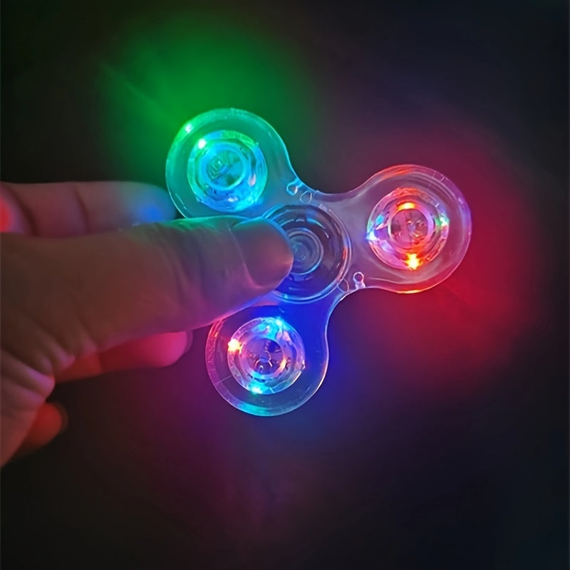 [Popular Choice] Multi-Color LED Crystal Fidget Spinner - Glow-in-the-Dark, 4-Gear Adjustable Relax Gyroscope with Durable PC Material, Quiet Operation for Youngsters and Adults, Fidget Spinners for Adults
