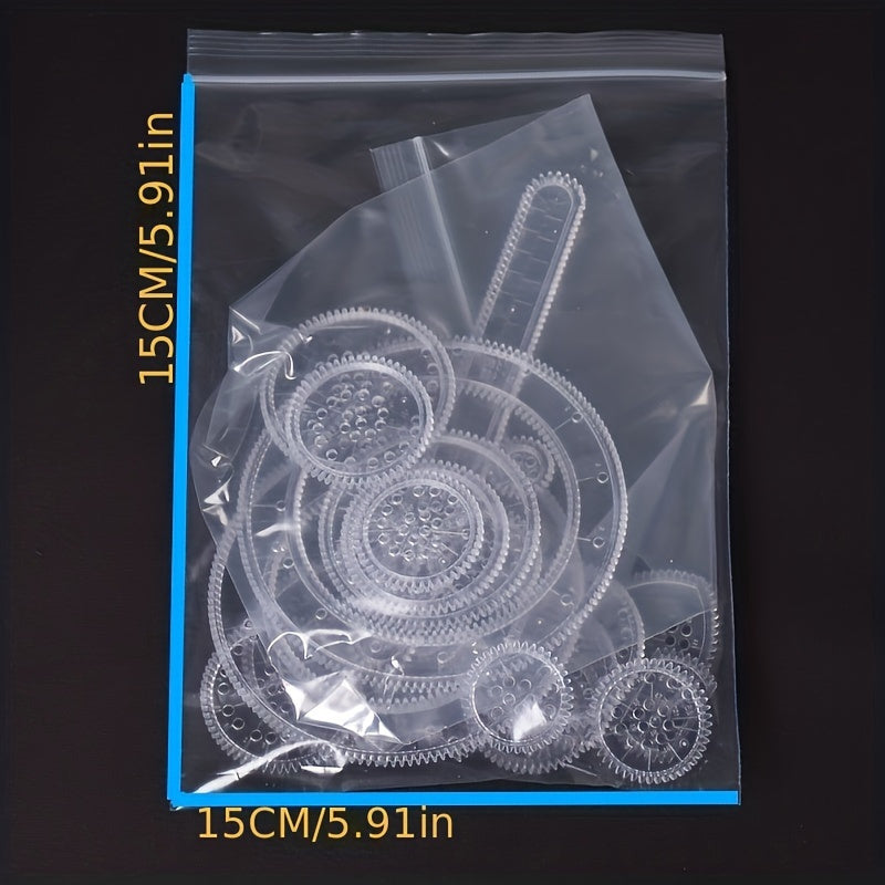 [Popular Choice] 22pcs Educational Kaleidoscope Toy Set - Magic Ruler & Stationery Kit for Students, Perfect Birthday or Christmas Gift