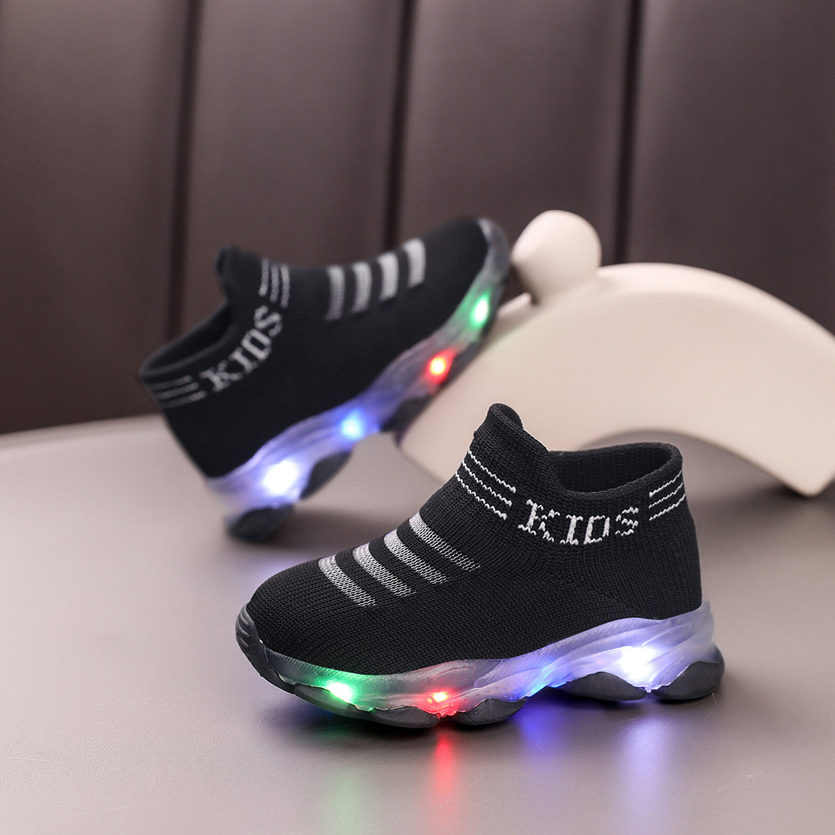 Adorable Light-Up Sneakers for Kids - Slip-Resistant, Breathable Fabric Walking Shoes with Cute Patterns | Perfect for Toddlers & Infants