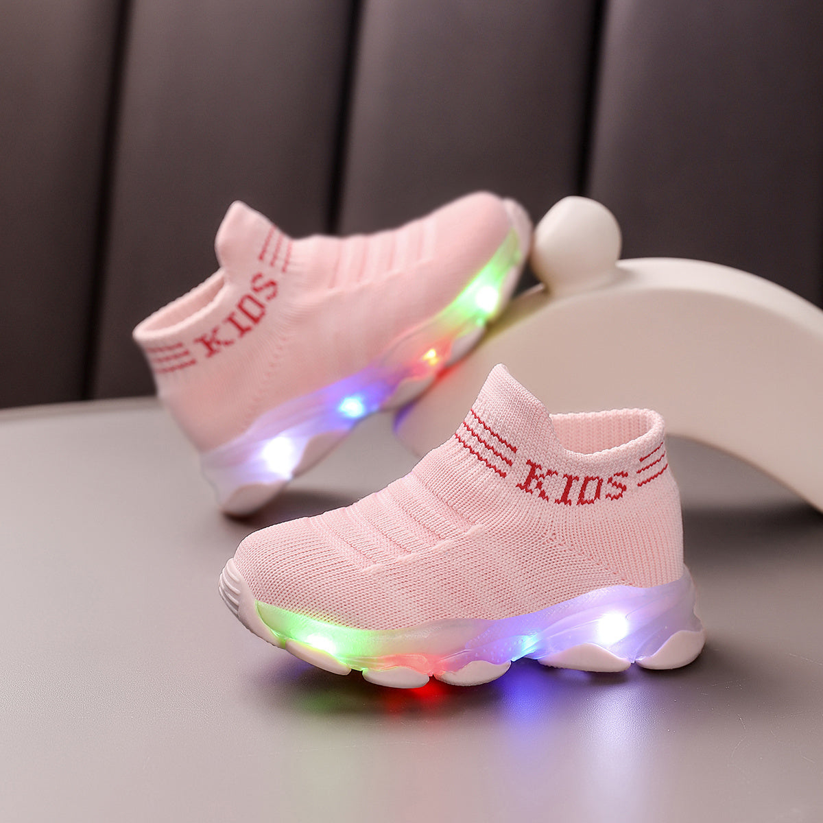 Adorable Light-Up Sneakers for Kids - Slip-Resistant, Breathable Fabric Walking Shoes with Cute Patterns | Perfect for Toddlers & Infants