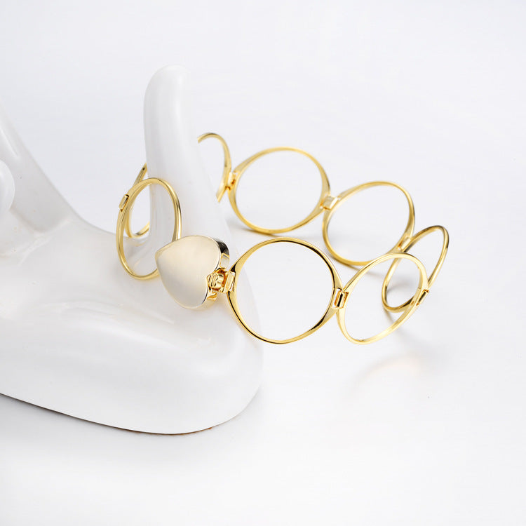 Love Bracelet-shaped Net Red Lesbian Folding Gold Lord Ring