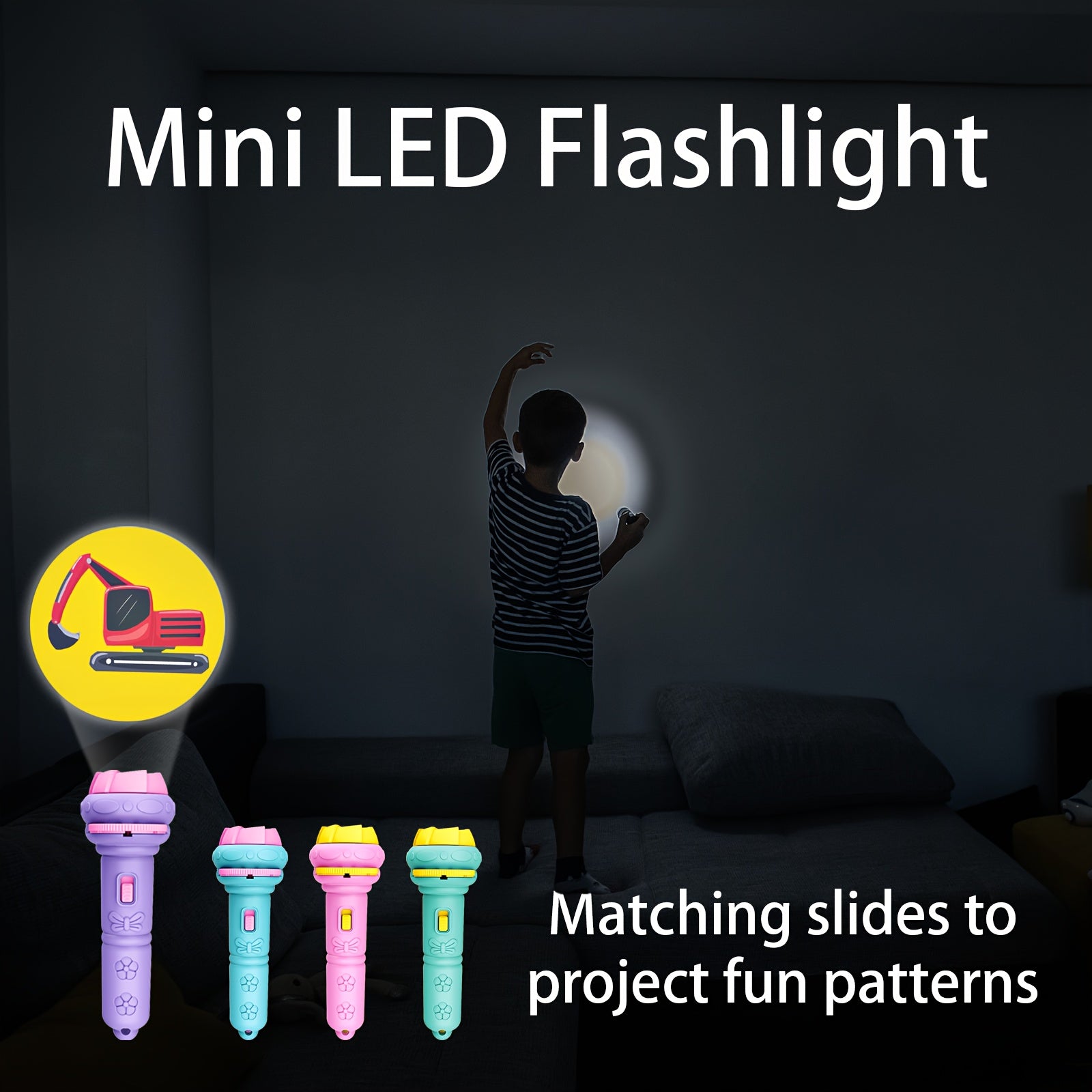 Children's Projection Flashlight, Educational Toy halloween christmas gift
