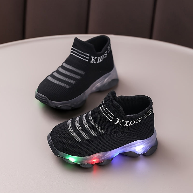 Adorable Light-Up Sneakers for Kids - Slip-Resistant, Breathable Fabric Walking Shoes with Cute Patterns | Perfect for Toddlers & Infants