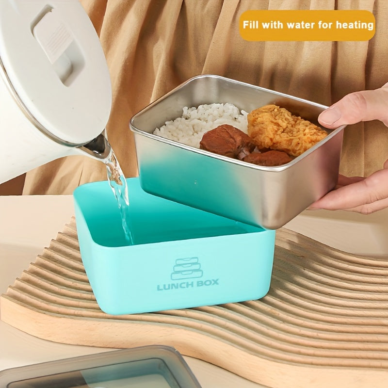 Stainless Steel Lunch Box Set with Lids - Double-Layer, Leakproof & Stackable for Meat, Fruits & Veggies - Ideal Kitchen Organizer for Home, Work, Picnics, Camping & School