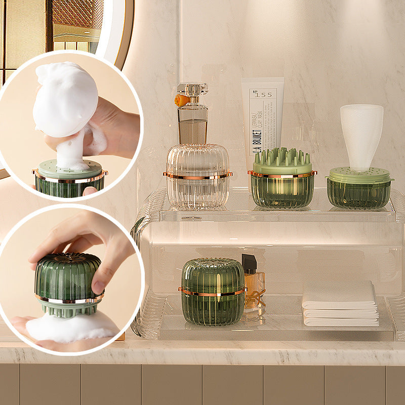 Foaming Shampoo Brush Head Massage Comb Silica Gel