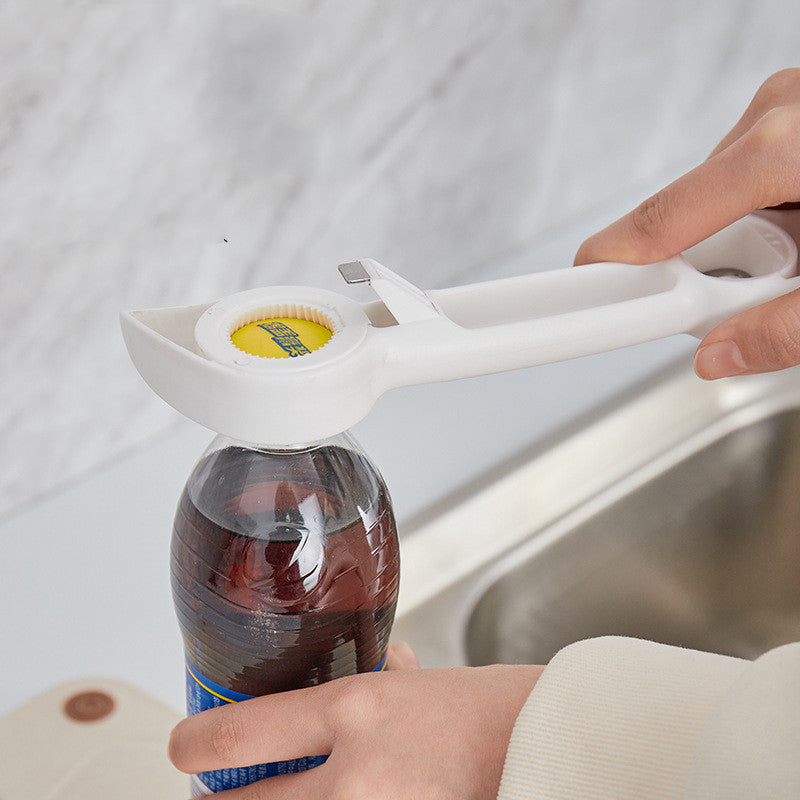 New Cute Multifunction Jar Can Beer Bottle Opener Manual Bottle Opener 4 In 1 Multifunctional Topless Can Opener Kitchen Gadget Bar Tool Accessories