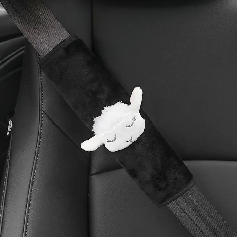 1pc Cute Cartoon Car Safety Seat Belt Cover Warm Plush Styling Bear Cloud Strap Belt Shoulder Pads For Children Baby Women