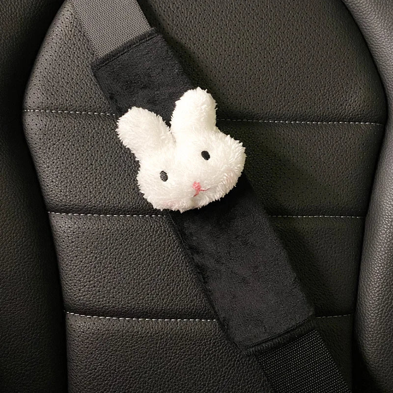 1pc Cute Cartoon Car Safety Seat Belt Cover Warm Plush Styling Bear Cloud Strap Belt Shoulder Pads For Children Baby Women