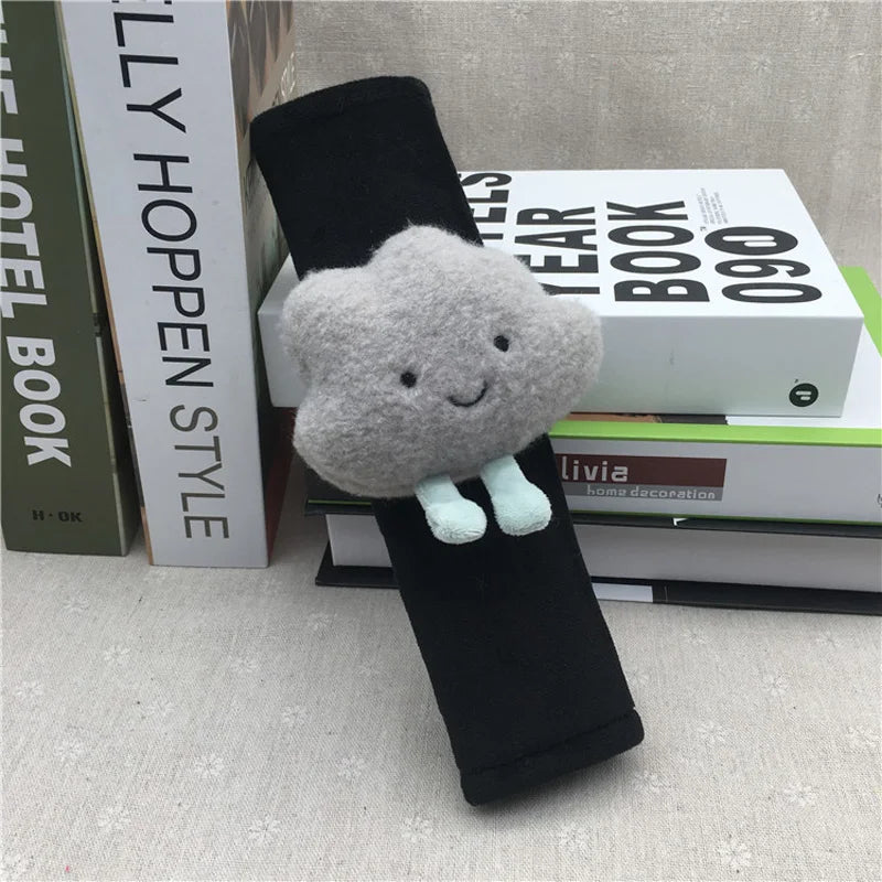 1pc Cute Cartoon Car Safety Seat Belt Cover Warm Plush Styling Bear Cloud Strap Belt Shoulder Pads For Children Baby Women