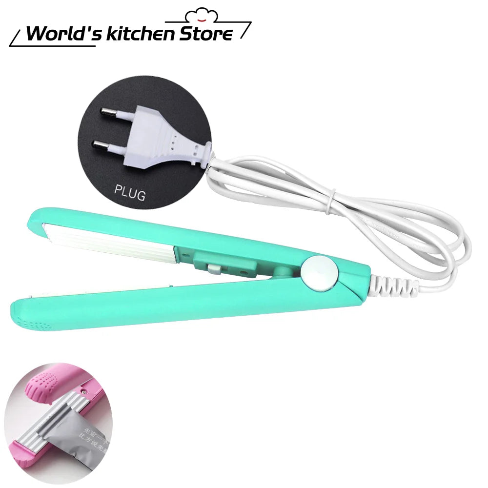 Mini Portable Heat Sealing Machine Food Vacuum Sealer Seal Packing Plastic Impulse  Household Bag Clips Handheld
