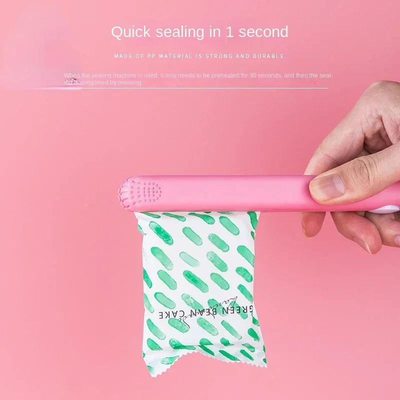 Mini Portable Heat Sealing Machine Food Vacuum Sealer Seal Packing Plastic Impulse Sealer Household Bag Clips Handheld bagsealer