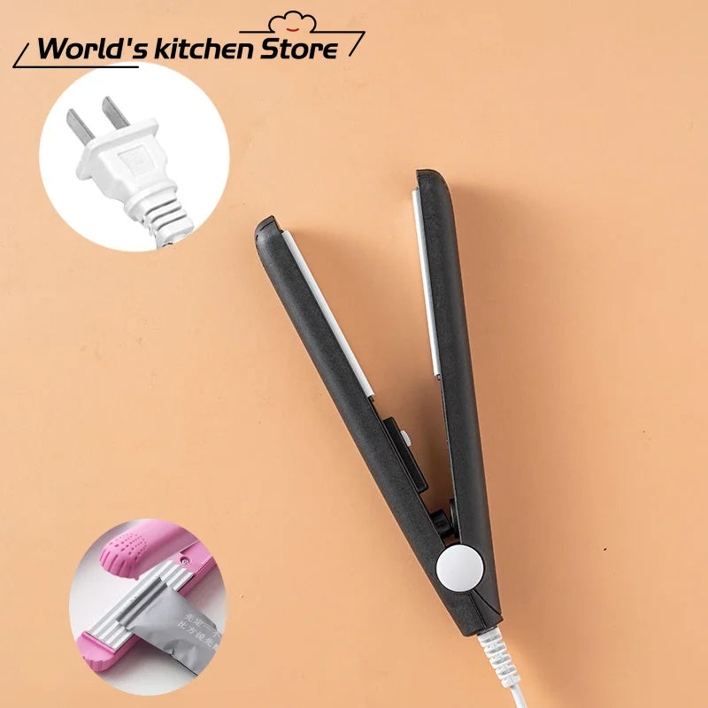 Mini Portable Heat Sealing Machine Food Vacuum Sealer Seal Packing Plastic Impulse  Household Bag Clips Handheld