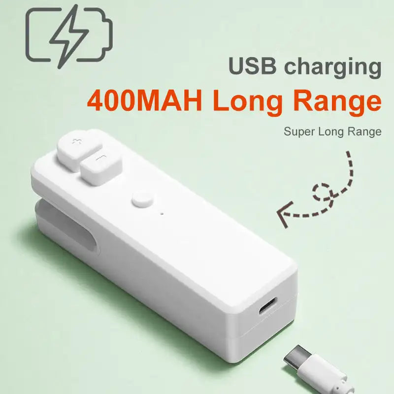 2 In 1 Mini Heat Sealer Portable Handheld Sealing Vacuum Machine USB Charging Food Snack Plastic Storage Bag Sealer Packing Bag