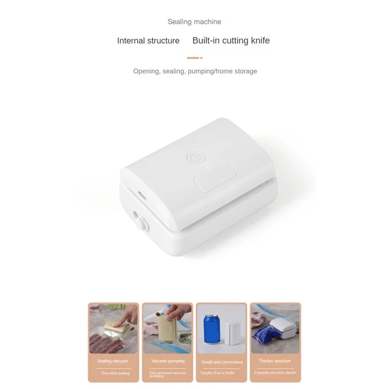 Vacuum Sealing Machine Food Vacuum Sealer Set Kit Automatic Commercial Household Sealer Machine Set Kit With 4 Vacuum Bags