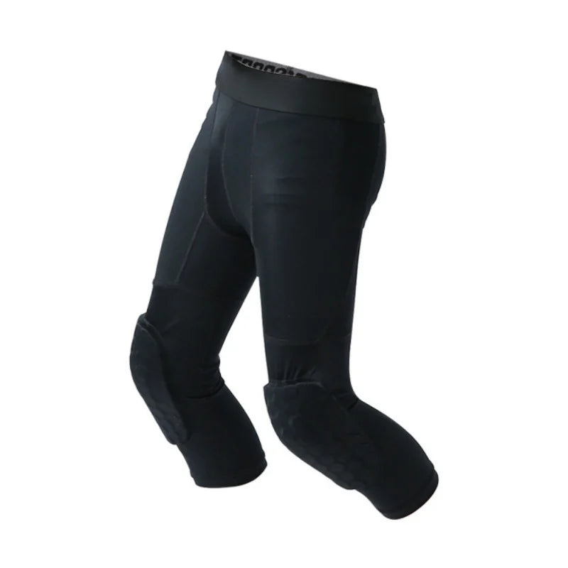 Children Kids Goalkeeper Soccer Training Pants Knee Pad Slim Skinny Football Shorts Knee Pads Shin Guard Sports Safety Trousers