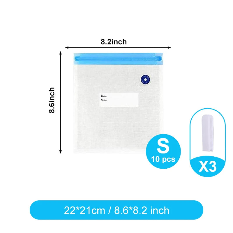 Handheld Food Vacuum Pump Electric Vacuum Sealer Reusable Vacuum Fresh-Keeping Food Storage Bags Portable Charging Kitchen Tools