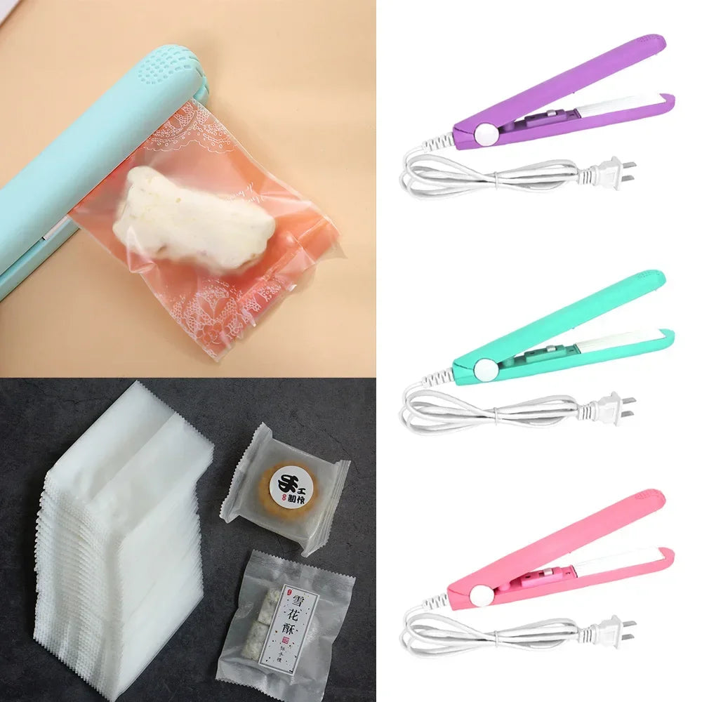 Mini Portable Heat Sealing Machine Food Vacuum Sealer Seal Packing Plastic Impulse Sealer Household Bag Clips Handheld bagsealer
