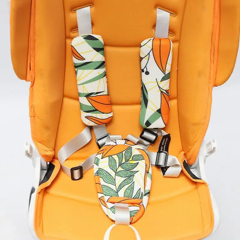 Car Seat Strap Covers For Kids Shoulder Pads Safety Belt Kids Seat Belt Cover Cute Strap Pads With Crotch Pad Anti-Slip Seat