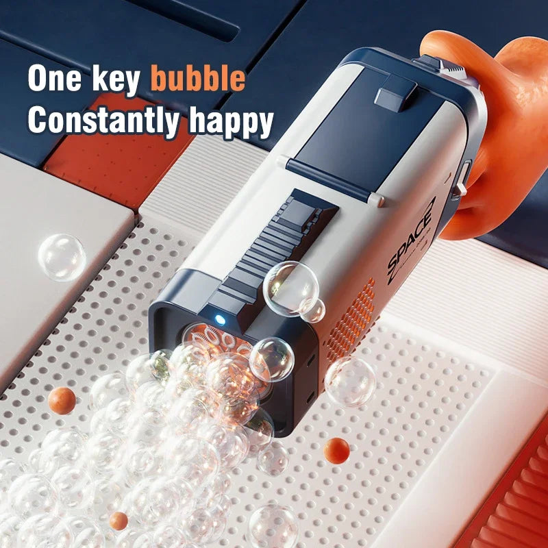 Electric Bubble Gun Rocket Guns Automatic Luminous Machine Blower Soap Soap Bubbles Magic Gifts Bathroom Outdoor Toys For Child