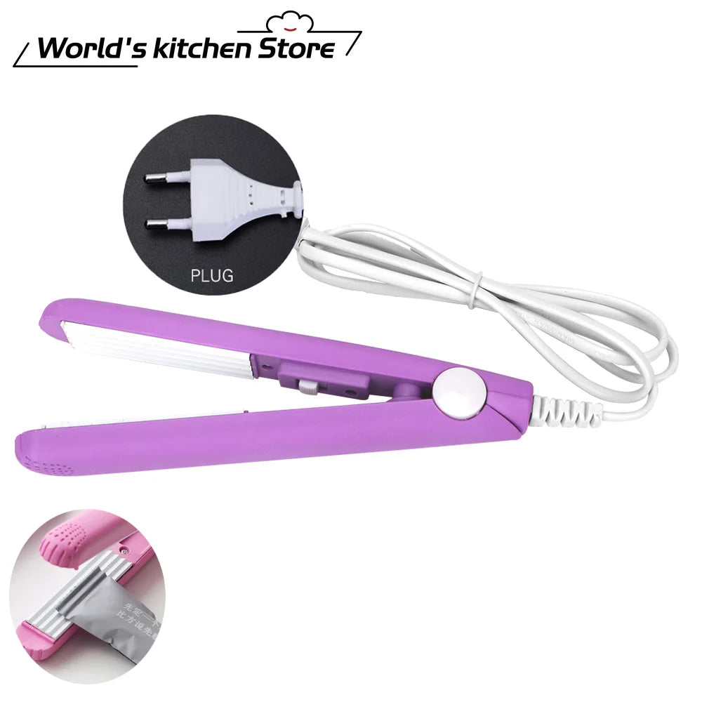 Mini Portable Heat Sealing Machine Food Vacuum Sealer Seal Packing Plastic Impulse  Household Bag Clips Handheld