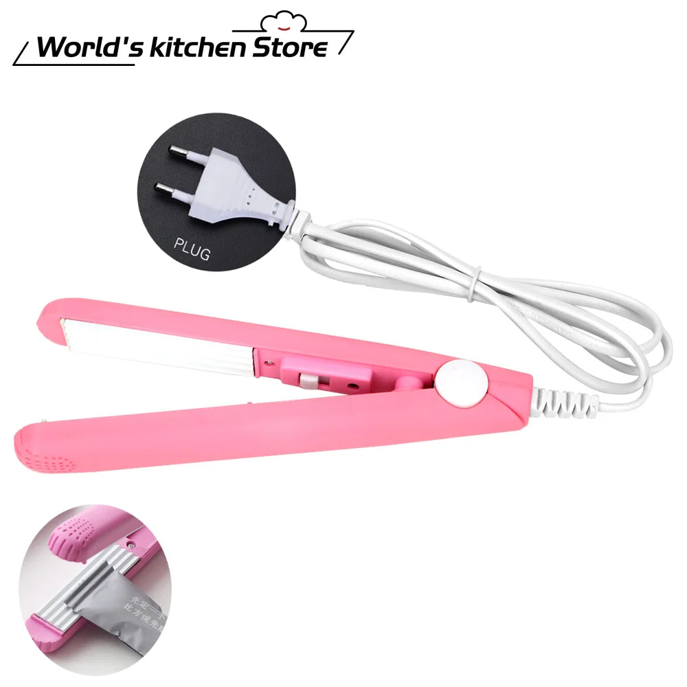 Mini Portable Heat Sealing Machine Food Vacuum Sealer Seal Packing Plastic Impulse  Household Bag Clips Handheld