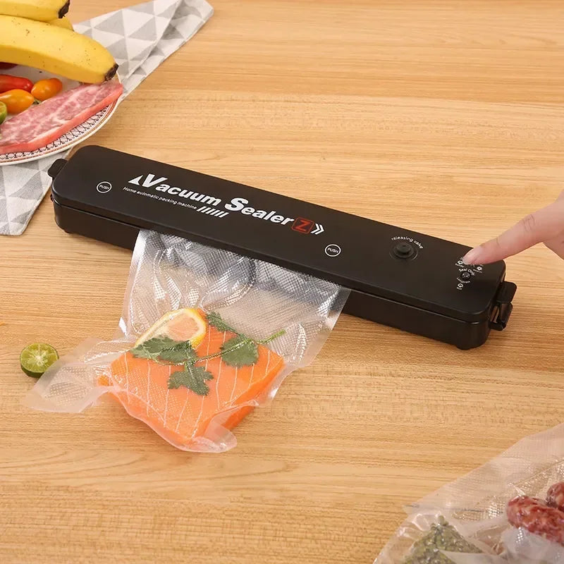 TINTON LIFE-Vacuum Sealer Packaging Machine, Household Black Food Vacuum Sealer, Free 10Pcs Vacuum Bags, 220V, 110V