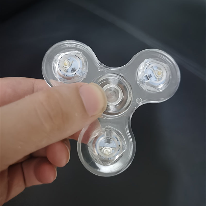 [Popular Choice] Multi-Color LED Crystal Fidget Spinner - Glow-in-the-Dark, 4-Gear Adjustable Relax Gyroscope with Durable PC Material, Quiet Operation for Youngsters and Adults, Fidget Spinners for Adults