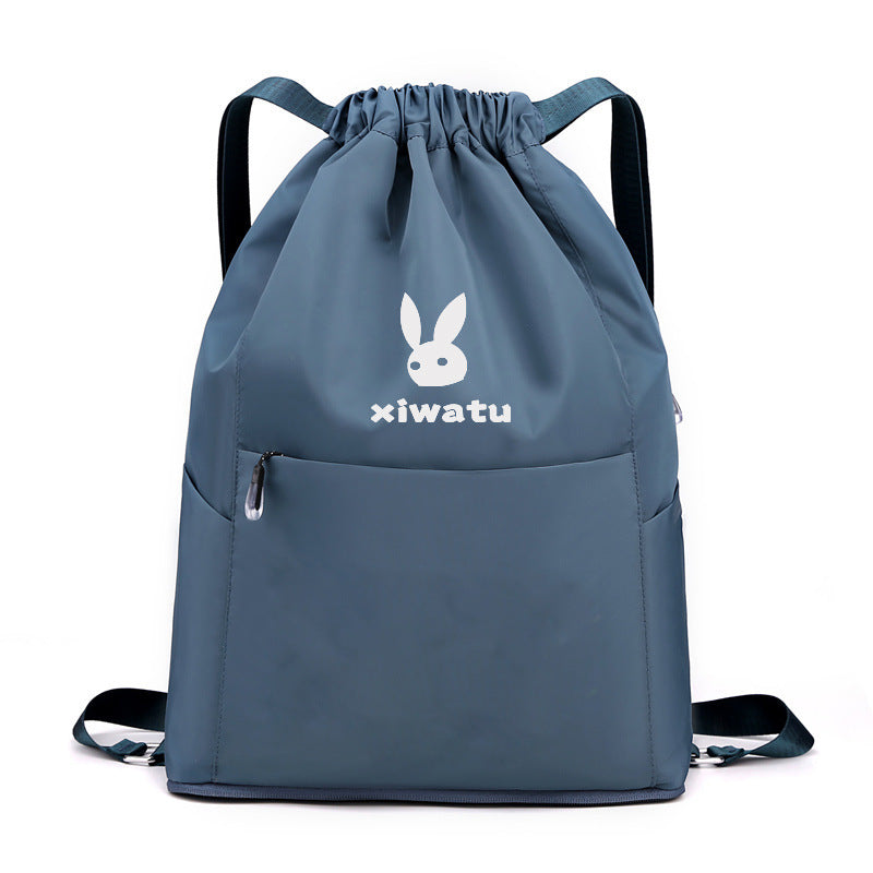Portable Folding Backpack Sports Fitness Drawstring Leisure Beam