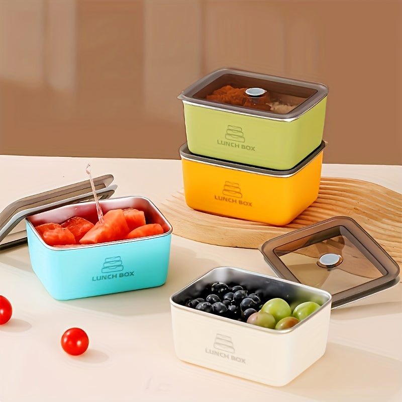 Stainless Steel Lunch Box Set with Lids - Double-Layer, Leakproof & Stackable for Meat, Fruits & Veggies - Ideal Kitchen Organizer for Home, Work, Picnics, Camping & School