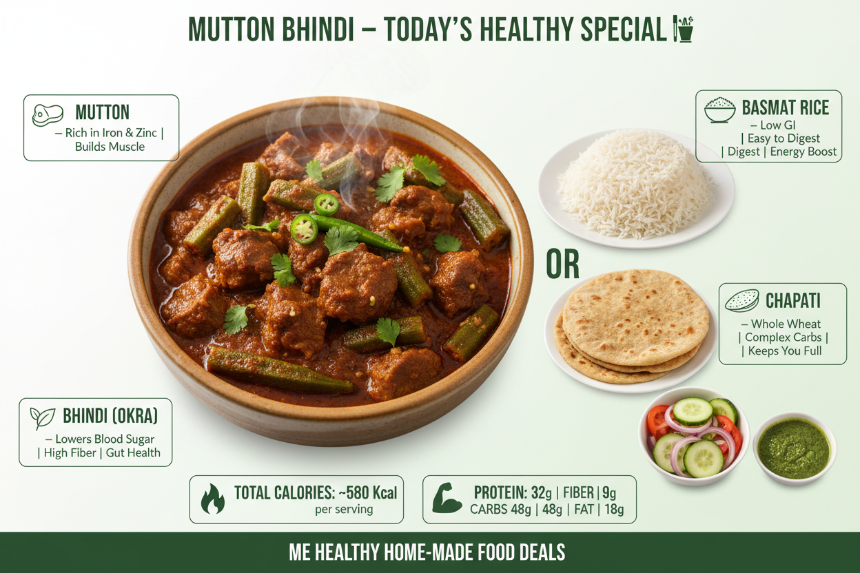 ME Healthy Home-Made Mutton Bhindi – Guilt-Free Comfort Food